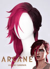 League of Legends LOL Arcane Vi Two Tone Red Cosplay Wig TB1716