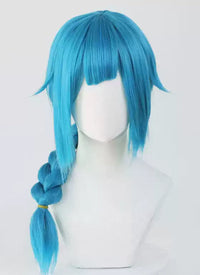 League of Legends LOL Arcane Young Jinx Powder Blue Cosplay Wig TB1720