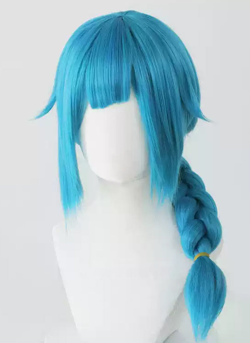 League of Legends LOL Arcane Young Jinx Powder Blue Cosplay Wig TB1720