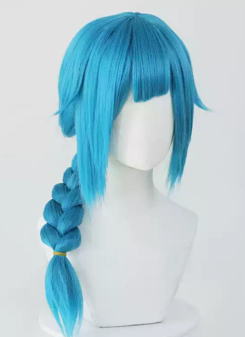 League of Legends LOL Arcane Young Jinx Powder Blue Cosplay Wig TB1720