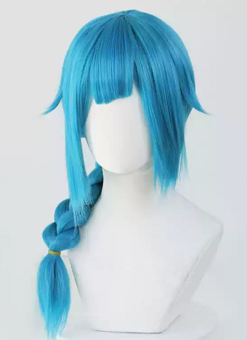 League of Legends LOL Arcane Young Jinx Powder Blue Cosplay Wig TB1720