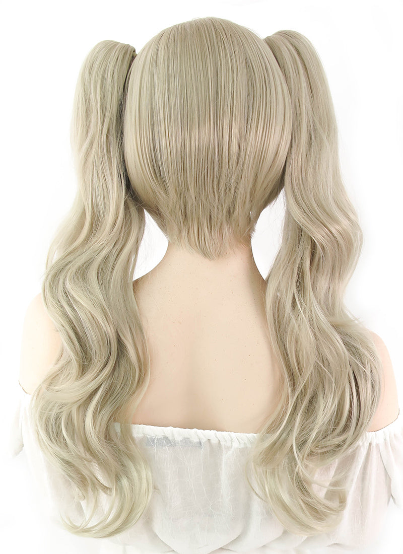Persona5 Anne Takamaki Long Blonde Anime Cosplay Wig + Ponytails CM222 ...
