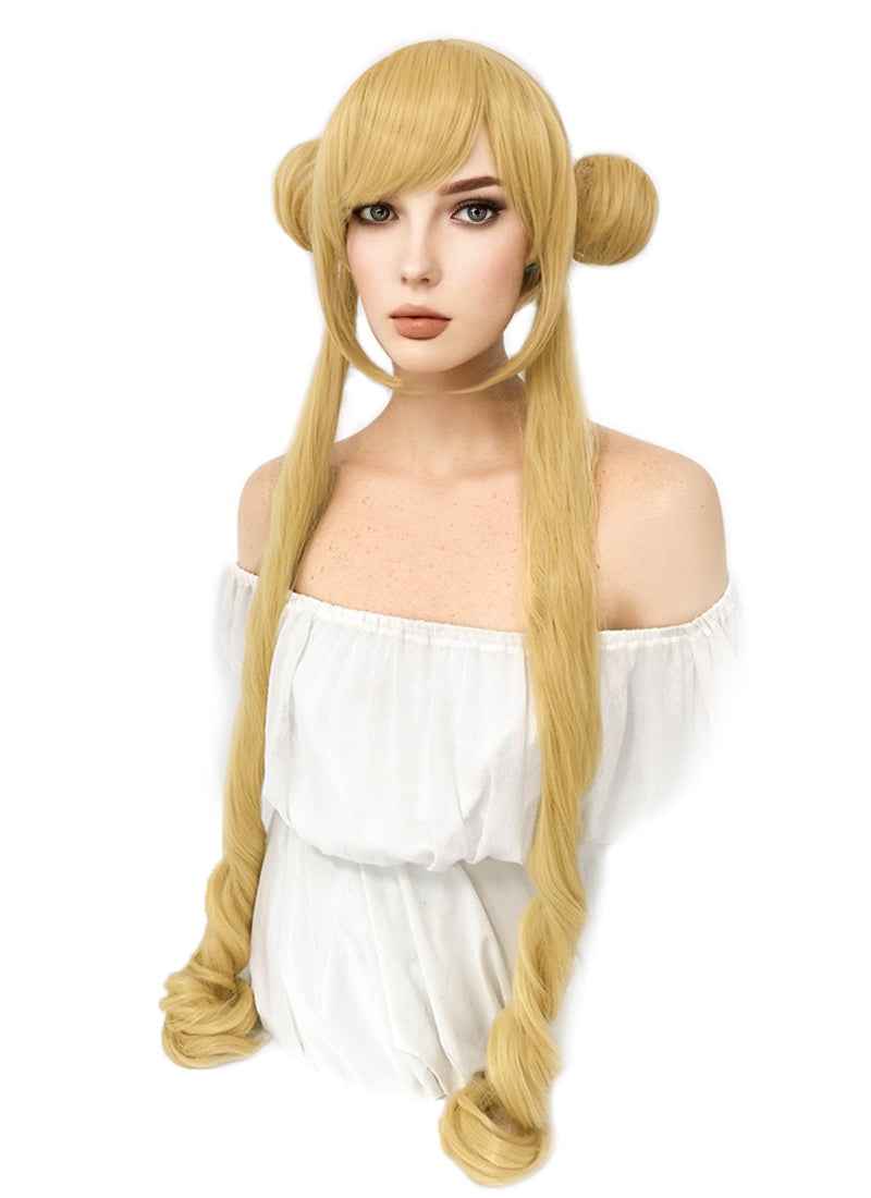 Long Straight Ponytail Blonde Wig For Anime Cosplay And Women's Costume -  Synthetic Hair For Natural Look And Comfortable Wear - Temu
