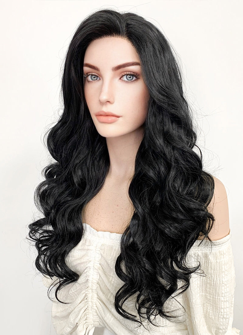 Black synthetic clearance wig