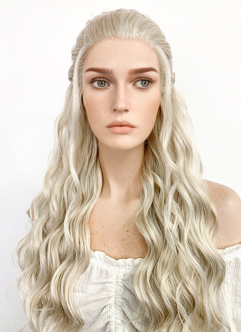 Game of Thrones Daenerys Targaryen Long Light Ash Blonde Braided Lace