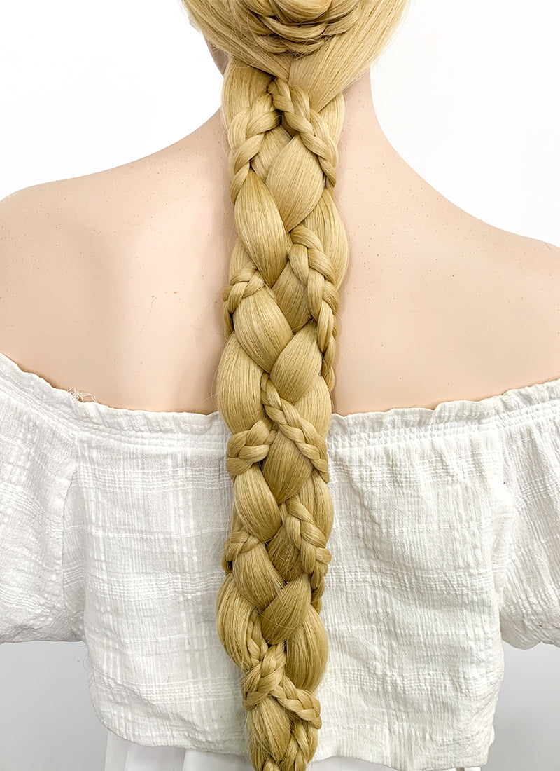 Disney Princess Tangled Rapunzel Yaki Blonde Braided Lace Front