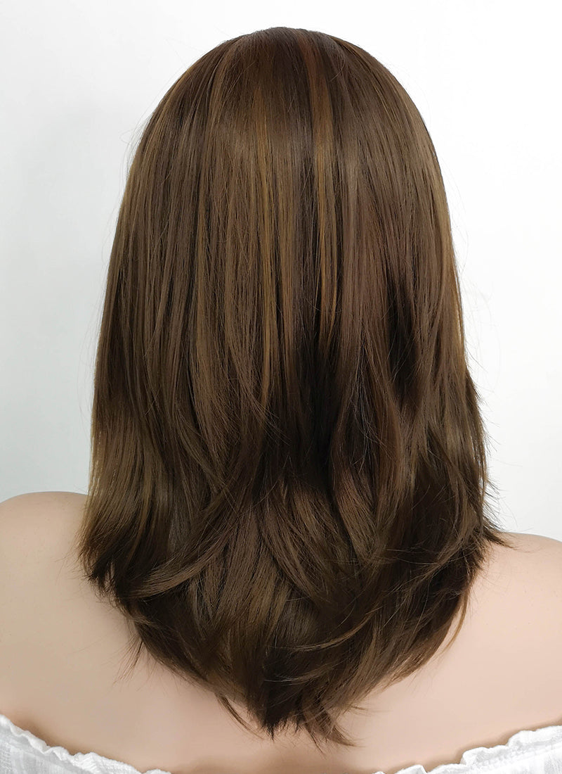 Shoulder length 2024 brown hair straight