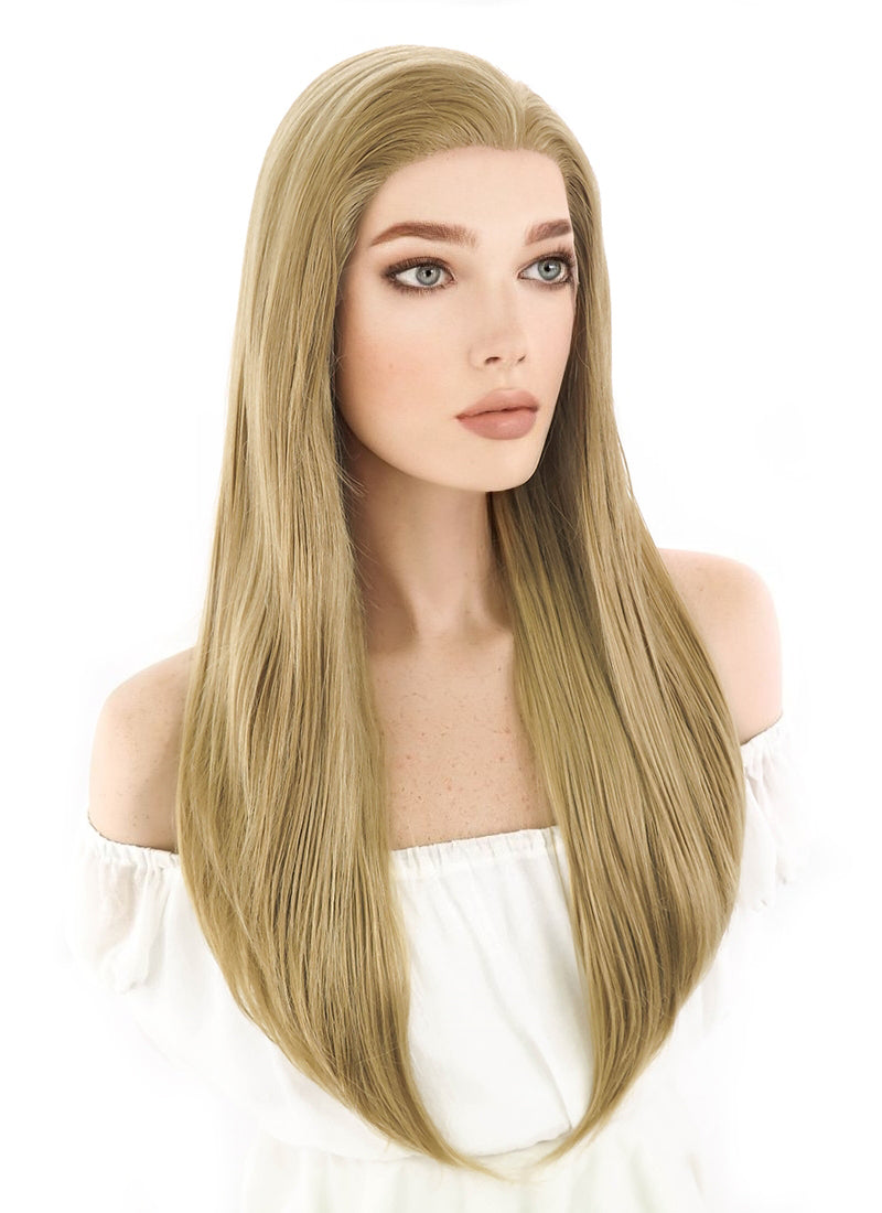 Long Straight Blonde Lace Front Synthetic Hair Wig LF331 CosplayBuzz