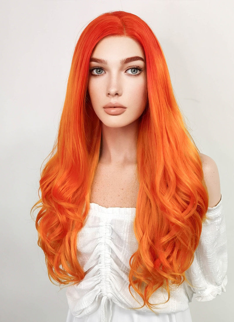 Cheap orange deals wig