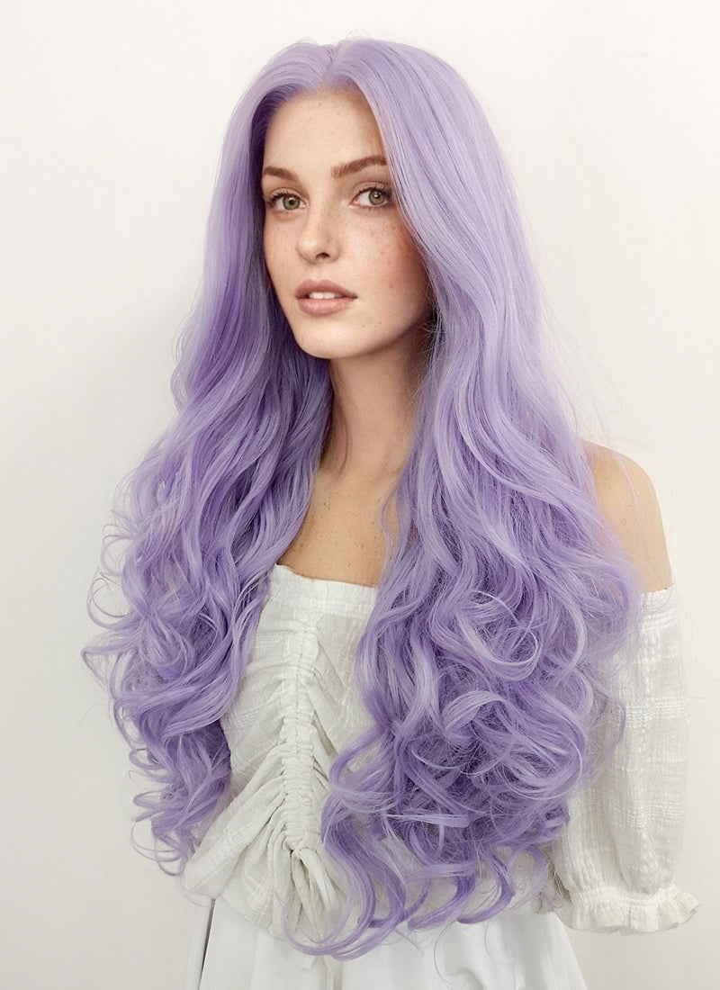 Critical Role Imogen Temult Wavy Pastel Purple Lace Front Wig LF5110