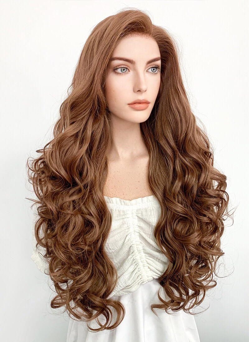 Long dark store curly wig