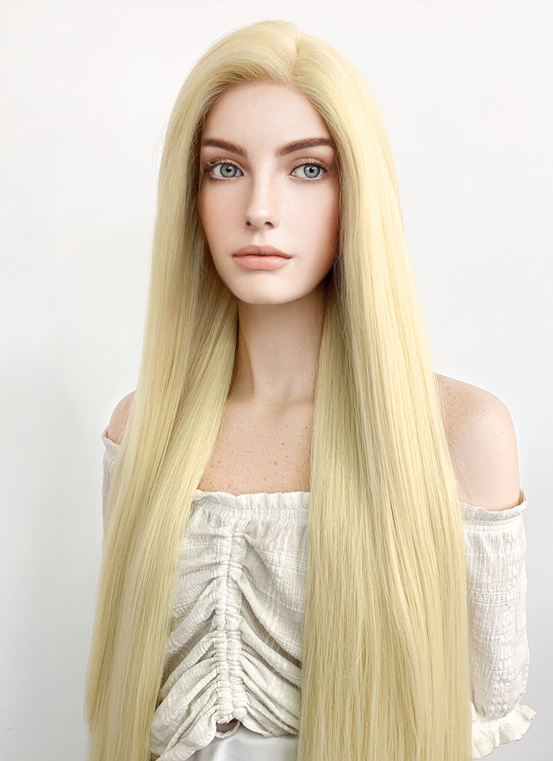 Straight blonde hotsell human hair wig