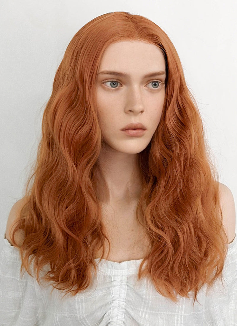 Stranger Things Max Mayfield Long Wavy Ginger Lace Front Wig