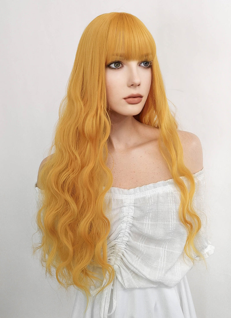 long orange hair cosplay