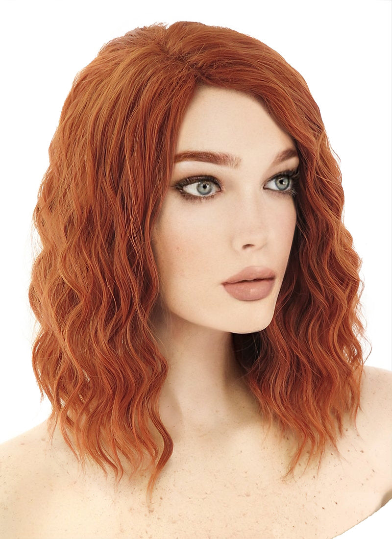 Short red orange clearance wig